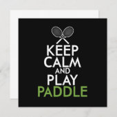 Keep Calm And Play Paddle Kaart (Voorkant / Achterkant)