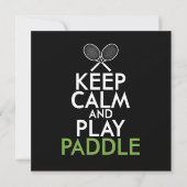 Keep Calm And Play Paddle Kaart (Voorkant)