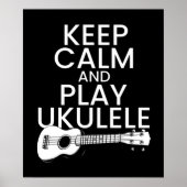 Keep Calm and Play Ukulele for Music Lover Poster (Voorkant)