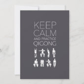 Keep Calm and Practice Qigong Kaart (Voorkant)