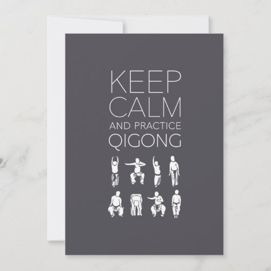 Keep Calm and Practice Qigong Kaart (Voorkant)