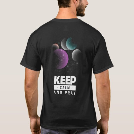 keep calm and pray t-shirt (Achterkant)