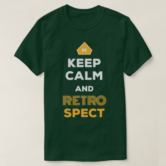 Keep Calm And Retrospect Retro Agile Scrum Master  T-shirt (Design voorkant)
