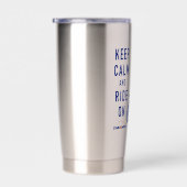 Keep Calm and Ride On Dirt Bike Insulated Tumbler Geïsoleerde Drinkbeker (Rechts)