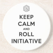 Keep Calm and Roll Initiative Onderzetter (Voorkant)