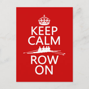Keep Calm and Row On Briefkaart