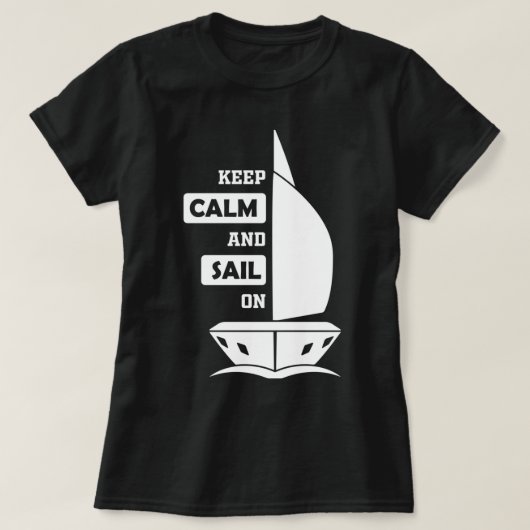 Keep calm and sail on t-shirt (Design voorkant)
