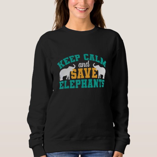 Keep Calm and Save Elephants Trui (Voorkant)