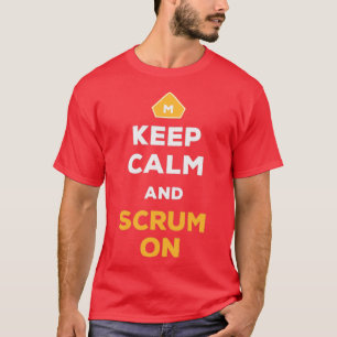 Keep Calm And Scrum On Agile Scrum Master Balsamic T-shirt