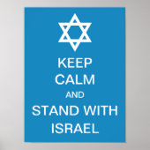 Keep Calm and Stand with Israel Poster (Voorkant)