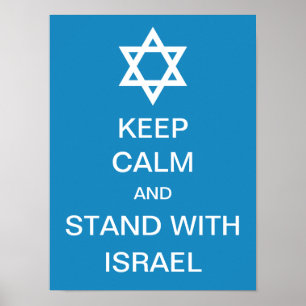 Keep Calm and Stand with Israel Poster