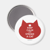 'Keep Calm and Stroke a Cat' Magneet (Voorkant / Achterkant)