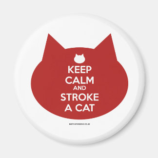 'Keep Calm and Stroke a Cat' Magneet