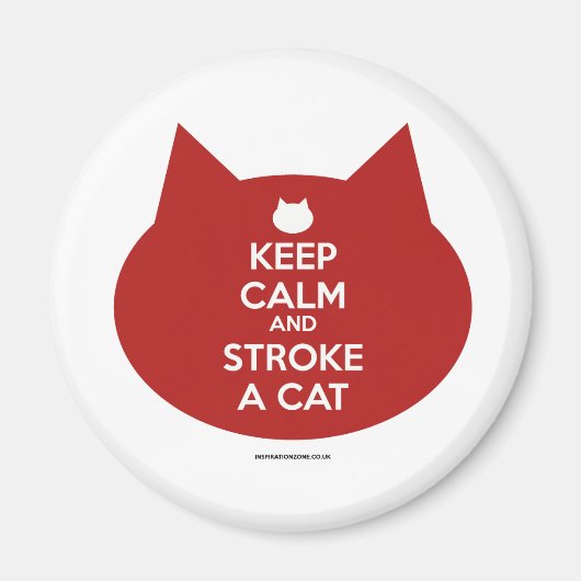 'Keep Calm and Stroke a Cat' Magneet (Voorkant)