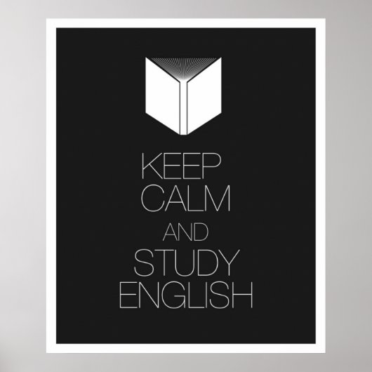 Keep Calm and Study English Poster (Voorkant)