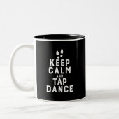 Keep Calm and Tap Dance Funny Dancing Dancer Tweekleurige Koffiemok (Links)
