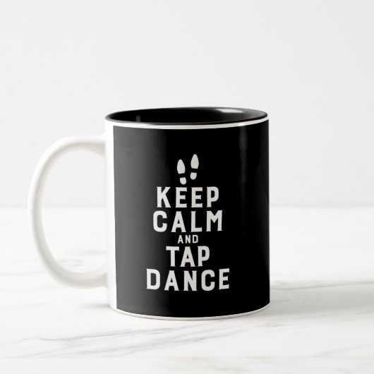 Keep Calm and Tap Dance Funny Dancing Dancer Tweekleurige Koffiemok (Links)