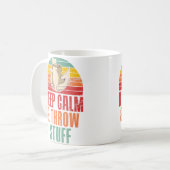 Keep Calm And Throw Stuff Funny Pottery Koffiemok (Voorkant links)