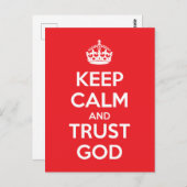 Keep Calm and Trust God Briefkaart (Voorkant / Achterkant)