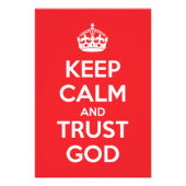 Keep Calm and Trust God Foto Afdruk (Voorkant)