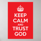 Keep Calm and Trust God Poster (Voorkant)