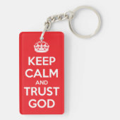 Keep Calm and Trust God Sleutelhanger (achterkant)