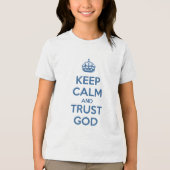 Keep Calm and Trust God Tri-Blend Shirt (Voorkant)