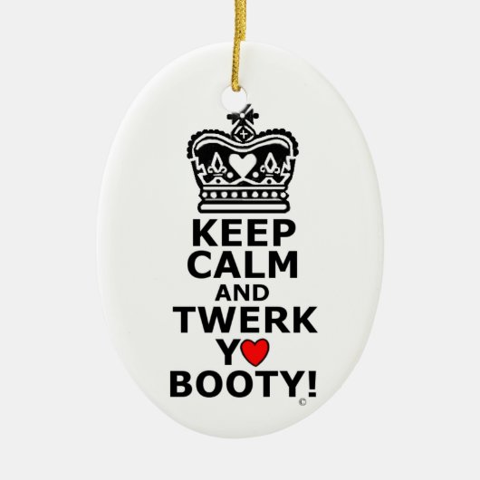 Keep Calm and Twerk Keramisch Ornament (Voorkant)