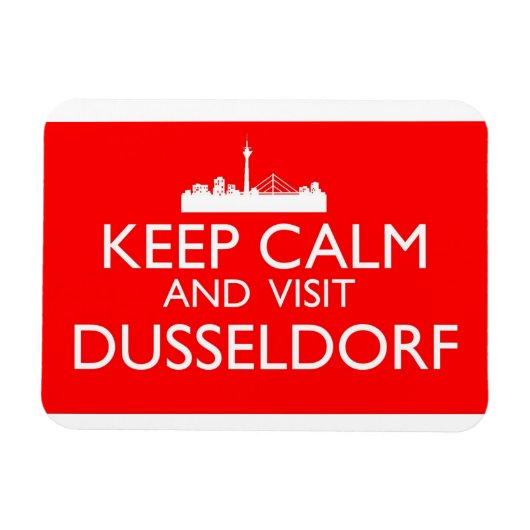 Keep Calm and Visit Dusseldorf - Duitsland Magnet Magneet (Horizontaal)