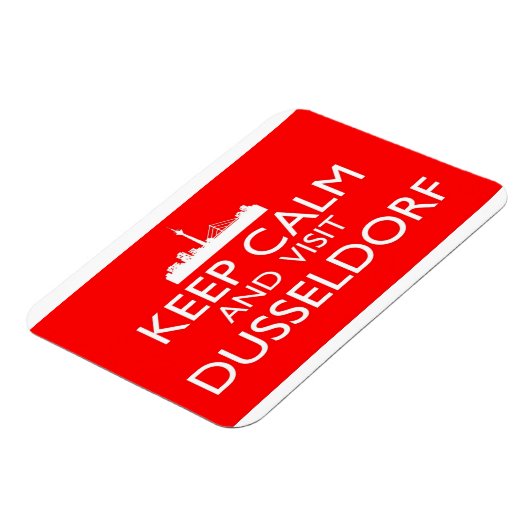 Keep Calm and Visit Dusseldorf - Duitsland Magnet Magneet (Linkerzijde)