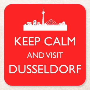 Keep Calm and Visit Dusseldorf - Onderzetter Duits
