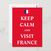 Keep calm and visit France Briefkaart (Voorkant / Achterkant)