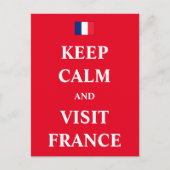 Keep calm and visit France Briefkaart (Voorkant)