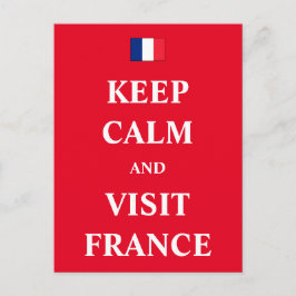 Keep calm and visit France Briefkaart