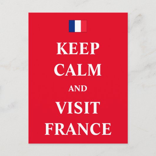 Keep calm and visit France Briefkaart (Voorkant)