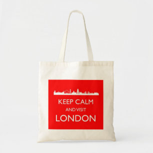 Keep Calm and Visit London Canvas tas