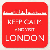 Keep Calm and Visit London Onderzetter (Voorkant)