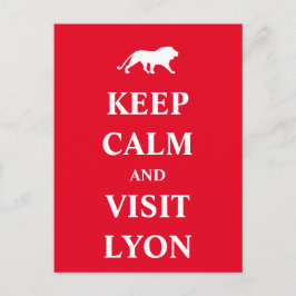 Keep calm and visit Lyon Briefkaart