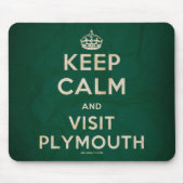'Keep Calm and Visit Plymouth' Mousemat Muismat (Voorkant)