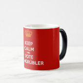Keep Calm and VOTE Leimgrübler Tasse (RED Edition) Magische Mok (Voorkant rechts)