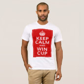 Keep Calm and Win Cup ~ England Footie T-shirt (Voorkant volledig)