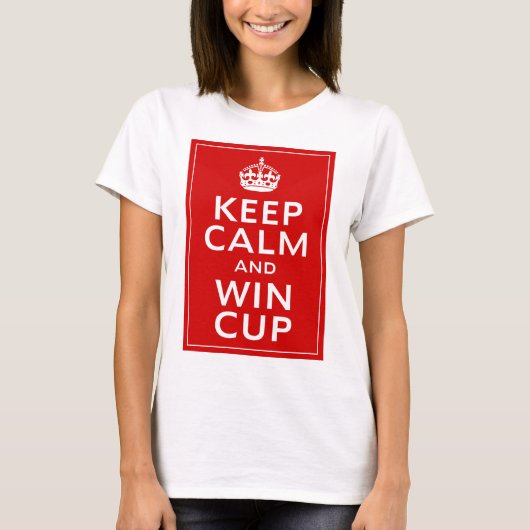 Keep Calm and Win Cup ~ England Footie T-shirt (Voorkant)