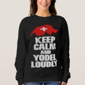 Keep calm and yodel folklore lovers novelty trui (Voorkant)
