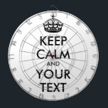 KEEP CALM and YOUR TEXT - black Dartbord<br><div class="desc">KEEP CALM and YOUR TEXT - black</div>