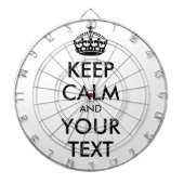 KEEP CALM and YOUR TEXT - black Dartbord (Voorkant)