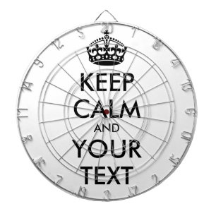 KEEP CALM and YOUR TEXT - black Dartbord