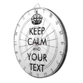 KEEP CALM and YOUR TEXT - black Dartbord (Voorkant Rechts)