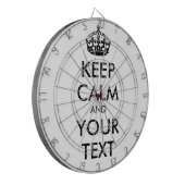 KEEP CALM and YOUR TEXT - black Dartbord (Voorkant Links)