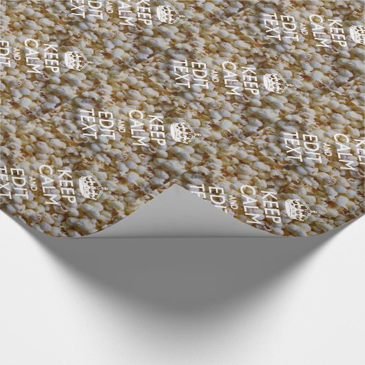 KEEP CALM AND Your Text on Popcorn Cadeaupapier (Hoek)