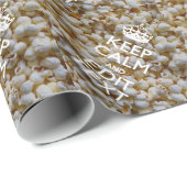 KEEP CALM AND Your Text on Popcorn Cadeaupapier (Rol Hoek)